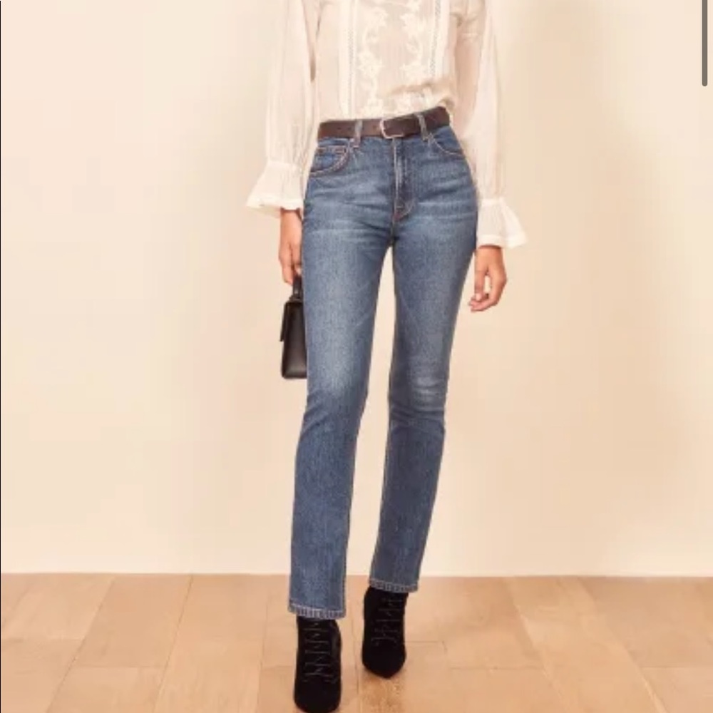 Reformation Liza High Rise Straight Jeans